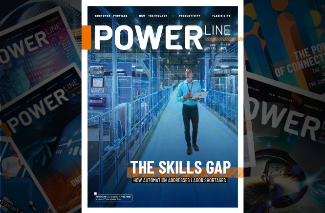 Magazine cover showing a man in a data center with the title 'The Skills Gap'