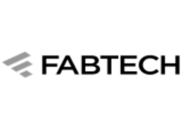 FABTECH logo with three angled gray bars