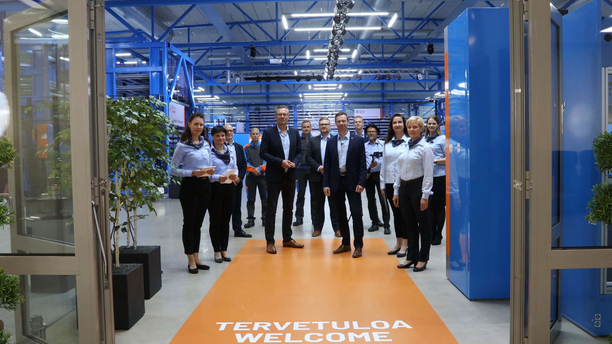 Prima Power Finland team welcoming guests